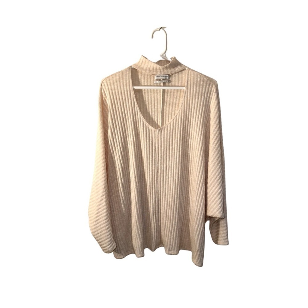 Urban Outfitters Cream Choker Sweater with V Chest Cut-Out M
